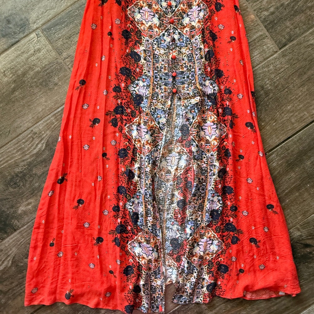 Intimately Free People Morning Song Maxi Dress, Cherry Combo,XS (NWOT) - Picture 8 of 15